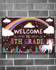 Unicorn Welcome To 5th Grade Poster Canvas, Back To School Poster Canvas