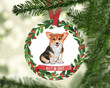 Personalized Corgi Ornament, Dog Lover Ornament, Christmas Gift Ornament