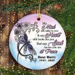 Personalized Loss Of Loved One Sympathy Ornament My Mind Still Talks To You Ornament Christmas Condolence Gift Idea Death Anniversary Remembrance Memorial Family Friends Keepsake Tree Decorations
