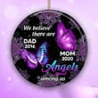 Personalized We Believe There Are Angels Among Us Ornament Memorial Decoration In Remembrance Bereavement Ornament Custom Gifts For People Lost Of Loved Purple Butterfly Print Ornament