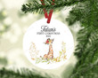 Personalized First Christmas With Giraffe Ornament, Gifts For Giraffe Lovers Ornament, Christmas Gift Ornament
