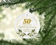 50th, 50th Wedding Anniversary Ornament, Golden For Couple, 50 Years Of Marriage