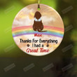 Personalized Thanks for Everything I Had A Great Time Ornament, Memorial Dog In Heaven Ornament - Merry Xmas Gifts for Loss of Dog, Christmas Tree Decoration