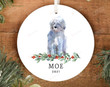 Personalized Goldendoodle Ornament Grey Silver Doodle Grey White Doodle Labradoodle Dog Ornament Custom Ornament Hanging Decoration Christmas Tree Ornament