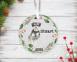 Personalized Miniature Schnauzer Dog Ornament, Gifts For Dog Owners Ornament, Christmas Gift Ornament
