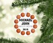 Personalized Basketball Baby First Christmas Ornament, Gift For Basketball Lover Ornament, Christmas Gift Ornament