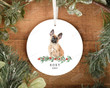 Personalized French Bulldog Ornament, Dog Lover Ornament, Christmas Gift Ornament