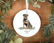 Personalized Rottweiler Dog Ornament, Gifts For Dog Owners Ornament, Christmas Gift Ornament