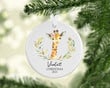 Personalized Giraffe In First Christmas Ornament, Gifts For Giraffe Ornament, Christmas Gift Ornament