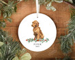 Personalized Light Red Apricot Doodle Dog Ornament, Gifts For Dog Owners Ornament, Christmas Gift Ornament