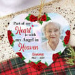 Part Of Heart Is With My Angel In Heaven Ornament In Heaven Ornament Memory Gifts Christmas Ornament Gift For Christmas Personalized Photo
