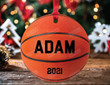 Personalized Basketball Year Christmas Ceramic Ornament Custom Basketball Player Gifts Basketball Team Gifts Custom Basketball Themed Hanging Decoration
