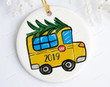 Personalized School Bus Ornament Holiday Ornament Christmas Custom Ornament Teacher Gifts Bus Driver Gifts Christmas Ornament Christmas Tree Decoration Hanging Decoration