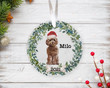 Personalized Cockapoo Ornament, Dog Lover Ornament, Christmas Gift Ornament
