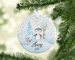 Personalized Penguin In Snow Ornament, Gift For Penguin Lovers Ornament, Christmas Gift Ornament