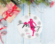 Personalized Porcelain Ornament Basketball Ornament Basketball Girl Design Gifts For Basketball Christmas Ornament Hanging Decoration Christmas Tree Ornament