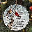 Personalized Family Memorial Cardinals Ornament For Dad Mom Grandma Grandpa Custom Name And Year Circle Ornament Tree Decor Lost Loved One Memorial Idea Keepsake Gifts For Christmas Xmas