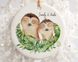 Customized Cute Sloth Ornament Tree Hanging Decoration For New Couple Bestfriend From Colleague Friend On Christmas Wedding Decoration