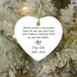 Personalized Death Leaves A Heartache That No One Can Heal Memorial Ornament For Loss Of Papa, Sympathy Gift For Dad, Christmas Decorations Ceramic Ornament