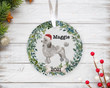 Personalized Grey Poodle Dog Ornament, Gifts For Dog Owners Ornament, Christmas Gift Ornament