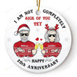 Personalized Custom Circle Ceramic Ornament Not Completely Sick Of You For Married Couples Gifts To Husband Wife Couple On Xmas Birthday Decoration For Christmas Tree