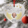 Personalized Memorial Ornament 2021 I Don'T Need An Angel On Top Of My Tree Ornament For Loss Of Loved One- Memorial Ceramic Ornament For Christmas Trees Decoration Memorial Gift Ornament With Photo