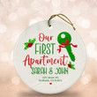 Customized Our First Apartment Ornament 2021 Christmas Christmas Tree Hanging Decoration For New Couple Bestfriend From Colleague Friend On Christmas Wedding Decoration