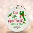 Personalized Our First Apartment Ornament Family Ornament In Anniversary Party Christmas Decoration Wedding Decoration Gifts From Family Friend To My Parents Children