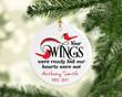 Personalized Cardinal Bird Angel Wings Ornament, Your Wings Were Ready Christmas, Memorial Gift Ornament