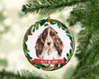 Personalized Cocker Spaniel Ornament, Dog Lover Ornament, Christmas Gift Ornament