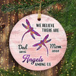 Personalized Loss Of Loved One Sympathy Memorial Sunset Dragonfly Pink Ornaments Condolence Death Anniversary Ideal Gifts Remembrance Memorial Keepsake Ornaments On Christmas Trees