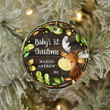Rustic Woodland Moose Baby's First Christmas Ornament