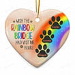 Personalized Wish The Rainbow Bridge Had Visiting Hours Pet Memorial Gifts Custom Circle Oval Heart Star Ornament Ideas Gifts To Him Her Dog Cat Lover For Christmas Decoration