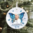 Butterfly In Loving Memory Ornament Personalized Custom Photo Memorial Ornament Gift For Loss Of Loved Hanging Decoration Christmas