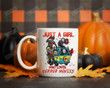 Just A Girl Who Loves Horror Movies Mug, Michael Myers Mug, Halloween Gifts