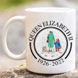 Rip Queen Elizabeth Ceramic Coffee Mug, Queen Elizabeth Ii Mug, Rest In Peace Queen Mug, Her Majesty The Queen Elizabeth Mug, Queen Of England Mug