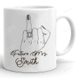 Personalized Future Mrs Mug, Ring Finger Mug, Weddding Mug, Custom Name Fiance Mug, Engagement Gift Bride To Be, Bridal Shower Gift