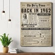 Personalized 60th Birthday Decorations Poster Canvas, 60th Birthday Gifts For Women For Men, Women Gifts For Birthday