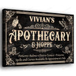 Personalized Witch Sign Apothecary Halloween Poster Canvas, Salem Witch Sign Home Decoration Gifts For Women For Men, Witchcraft Decor