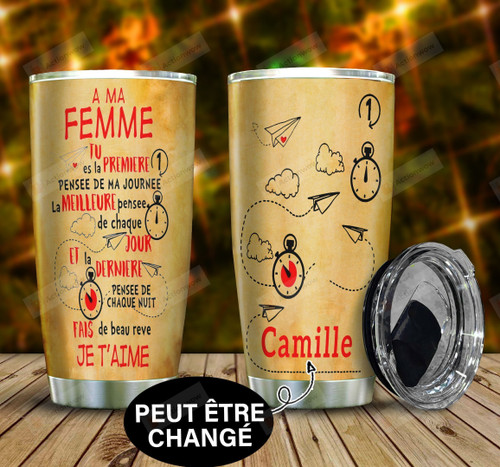 A Ma Femme France To My Wife Personalized Tumbler DBABT