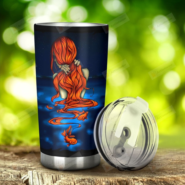 Red Hair Girl I Have Red Hair Stainless Steel Tumbler, Tumbler Cups For Coffee/Tea, Great Customized Gifts For Birthday Christmas Thanksgiving