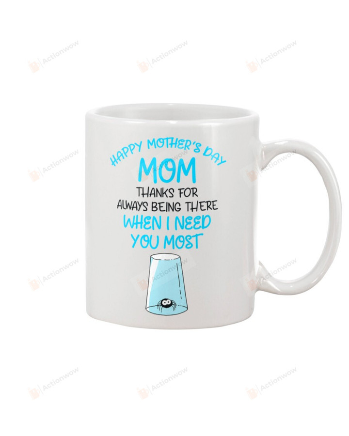 Family Happy Mother's Day Thanks Mom For Always Being There When I Need You Most Ceramic Mug Great Customized Gifts For Birthday Christmas Thanksgiving Mother's Day 11 Oz 15 Oz Coffee Mug