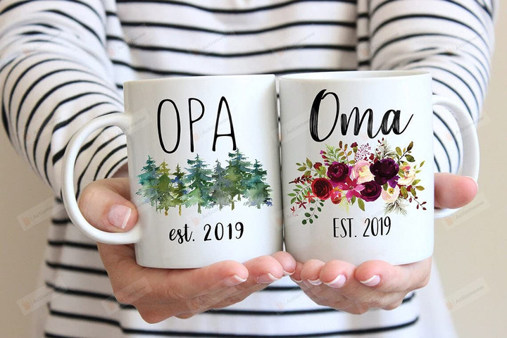 Personalized Future Oma And Opa Gifts Mug, Ceramic Coffee Mug