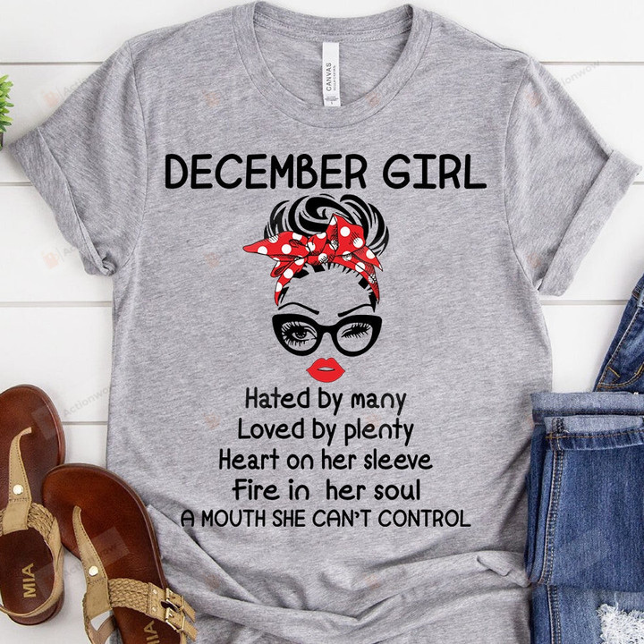 December Girl Heart On Her Sleeves Shirt, Gifts For Birthday, Birthday Gifts, Birthday Girl, Birthday In December, Gifts For Her
