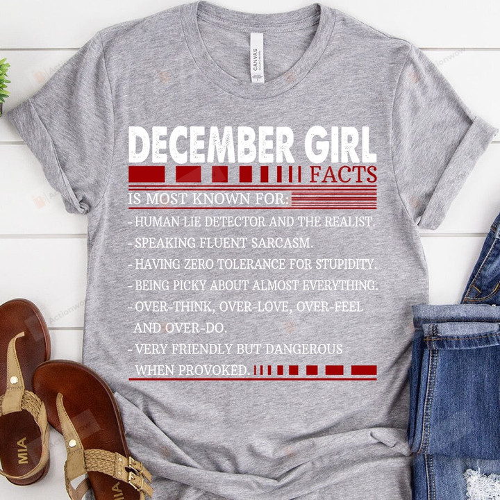 December Girl Facts Shirt, Birthday Shirt, Birthday Gifts, Gifts For Birthday, Gifts For Her, Gifts For Daughter Friend, Birthday Gifts For Mom