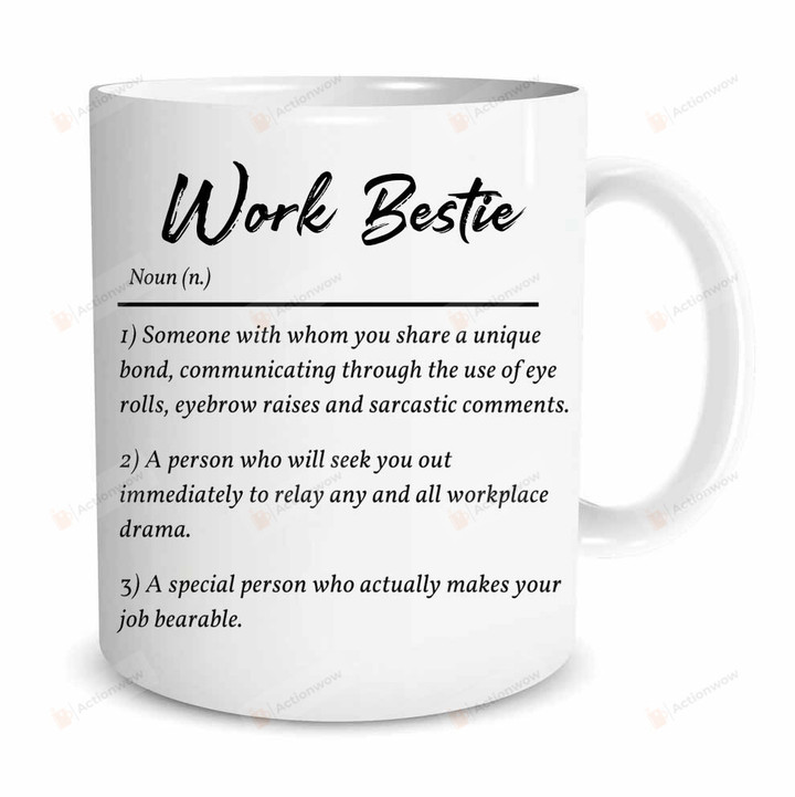 Work Bestie Definition Mug Coworker Gifts Leaving Mug Gifts For Favourite Coworker Colleague