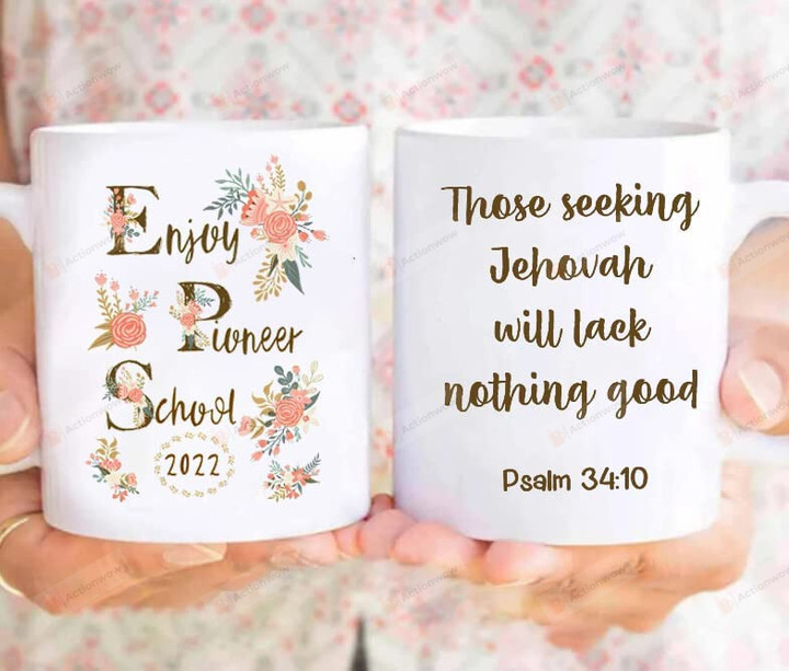 Enjoy Pioneer School 2022 Mug, Back to School Coffee Mug, Jehovah's Witnesses Mug, Class Of 2022 Gifts For Friends Family, Virtual School Ceramic Cup