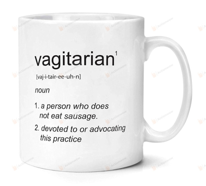 Vagitarian Definition Mug, Funny Lesbian LGBT Mug, Gifts For Lesbian Friends LGBT Comunity