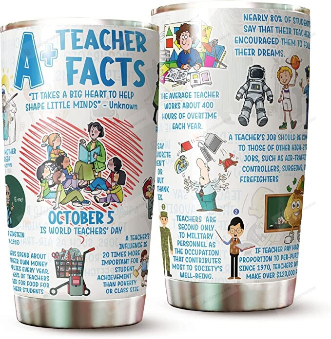 Teacher Facts Tumbler, Teacher Appreciation, Gifts For Teacher, Back To School Gifts For Teacher, School 2022 Gifts