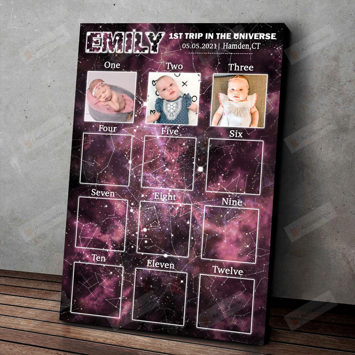 Personalized Custom Starmap Portrait Poster Canvas, First Trip In The Universe Portrait Poster Canvas, Birthday Gift Portrait Poster Canvas